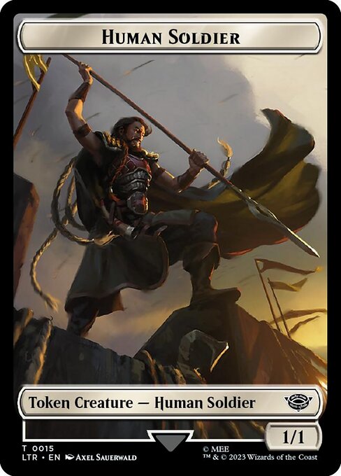 MTG Human Soldier Token LTR 015 Token Surge Foil