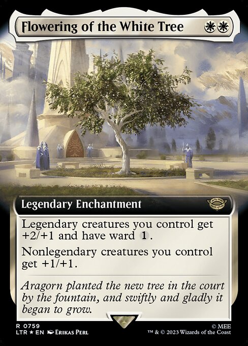 MTG Flowering of the White Tree LTR 759 Extended Art Surge Foil