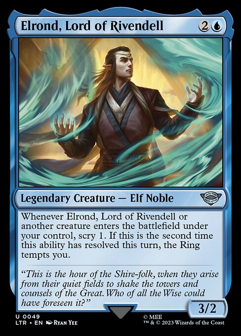 MTG Elrond, Lord of Rivendell LTR 049 Regular Nonfoil