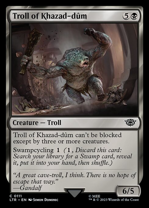 MTG Troll of Khazad-dûm LTR 111 Regular Nonfoil