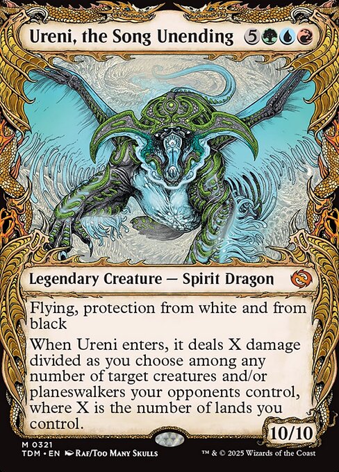 MTG Ureni, the Song Unending TDM 321 Showcase Draconic Frame Foil