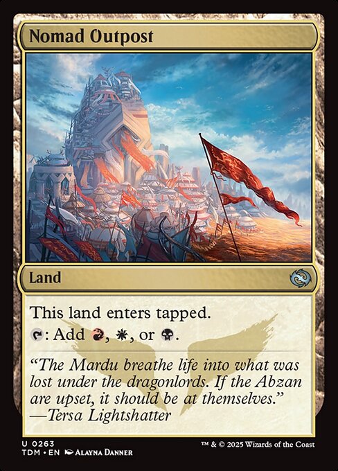 MTG Nomad Outpost TDM 263 Regular Foil