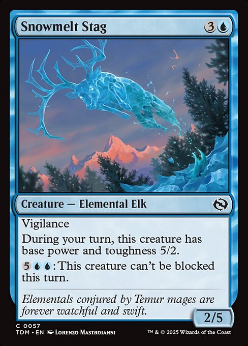 MTG Snowmelt Stag TDM 057 Regular Nonfoil