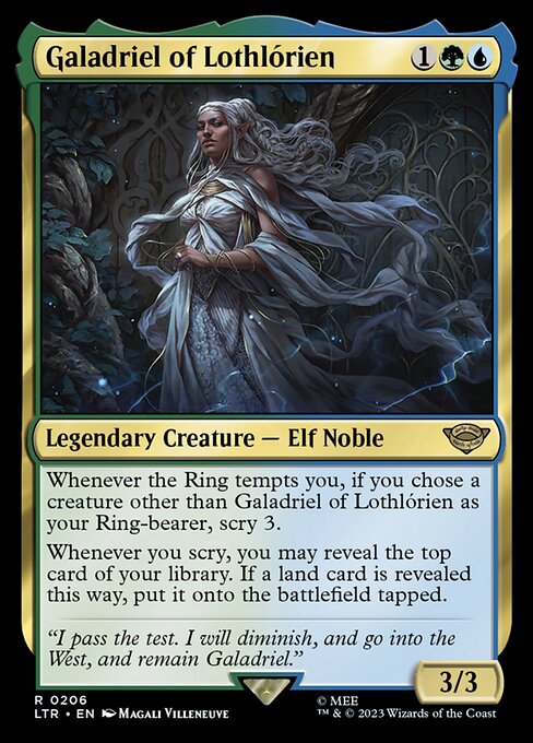 MTG Galadriel of Lothlórien LTR 206 Regular Nonfoil