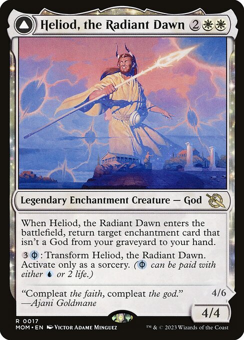 MTG Heliod, the Radiant Dawn // Heliod, the Warped Eclipse MOM 017 Regular Foil