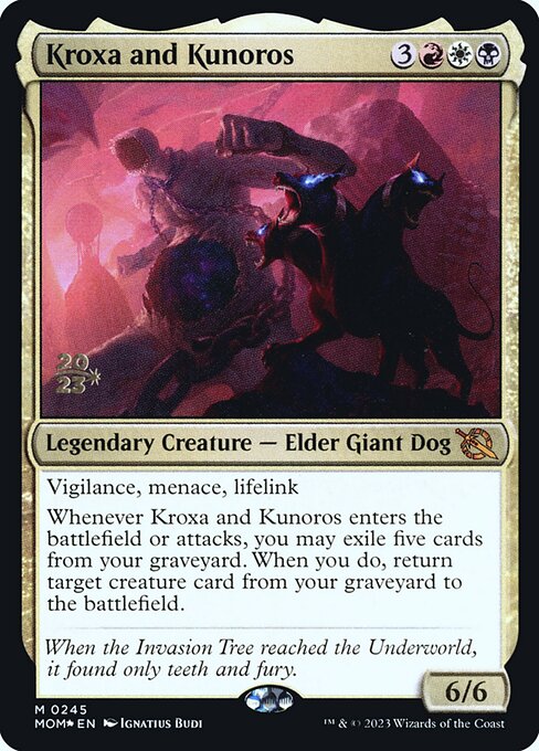 MTG Kroxa and Kunoros PMOM 245s Prerelease Foil