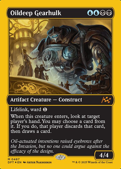 MTG Oildeep Gearhulk DFT 487 Regular First-Place Foil