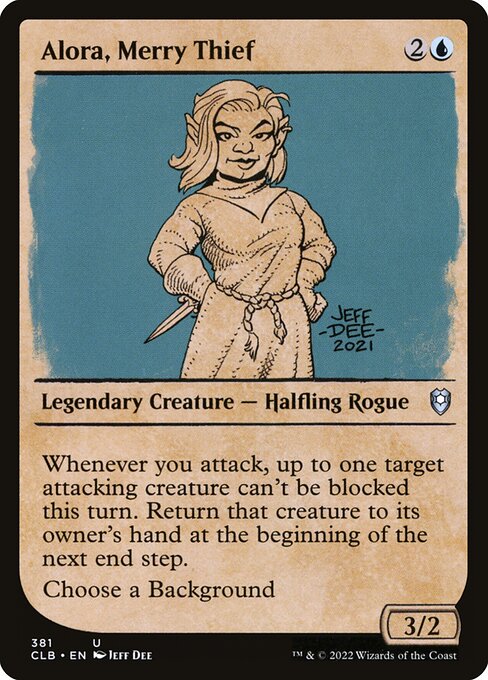 MTG Alora, Merry Thief CLB 381 Showcase Rulebook Foil