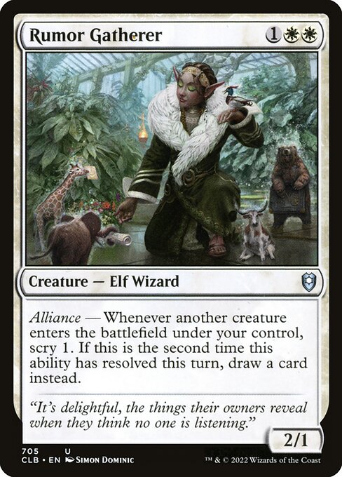 MTG Rumor Gatherer CLB 705 Commander Deck Nonfoil