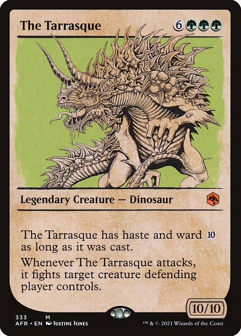 MTG The Tarrasque AFR 333 Rulebook Showcase Nonfoil