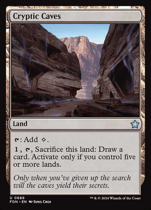 MTG Cryptic Caves FDN 686 Starter Collection Nonfoil