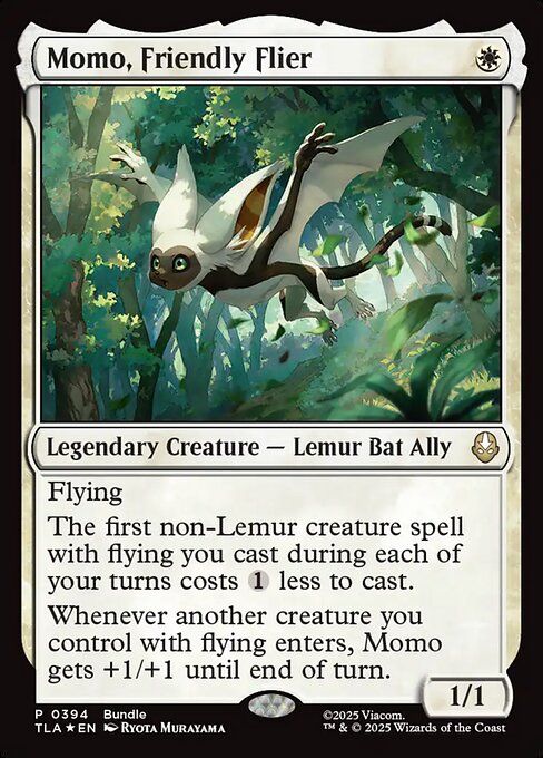MTG Momo, Friendly Flier TLA 394 Bundle Promo Foil