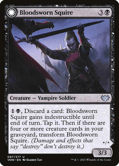 MTG Bloodsworn Squire // Bloodsworn Knight VOW 097 Standard Nonfoil front