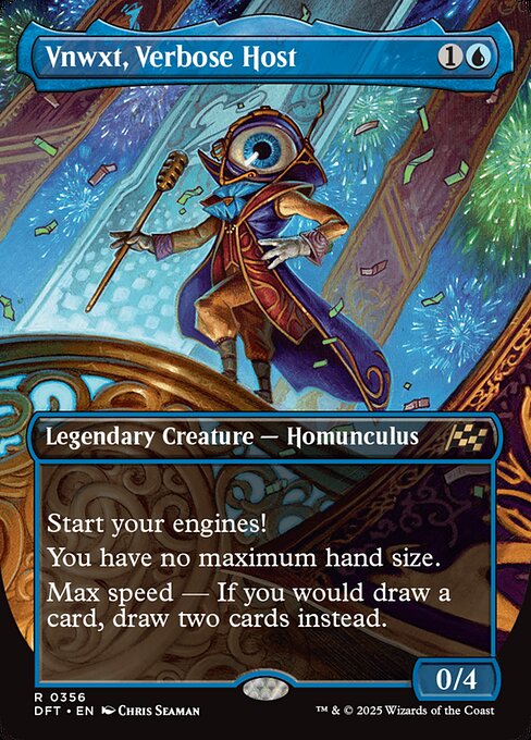 MTG Vnwxt, Verbose Host DFT 356 Borderless Legendary Foil