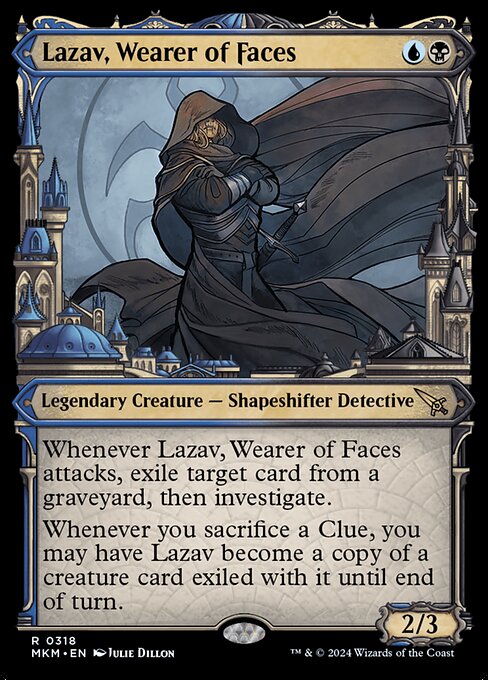 MTG Lazav, Wearer of Faces MKM 318 Showcase Ravnica City Foil