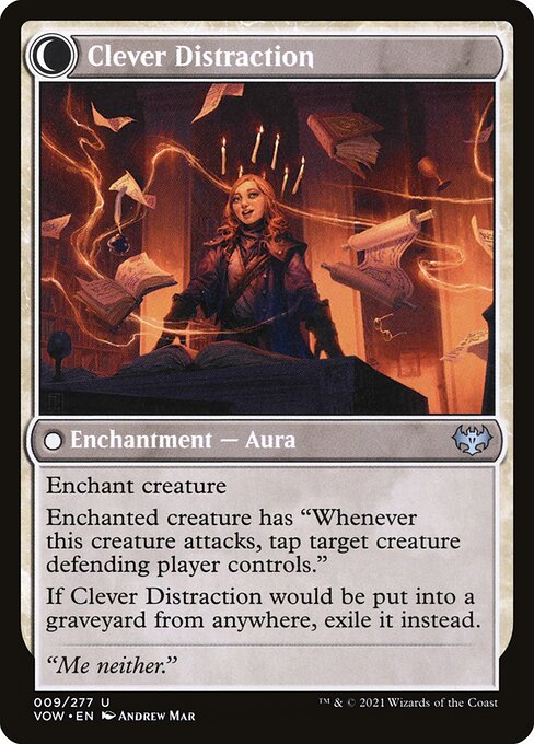 MTG Distracting Geist // Clever Distraction VOW 009 Standard Nonfoil reverse