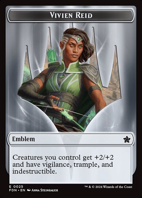 MTG Vivien Reid Emblem FDN 025 Emblem Foil