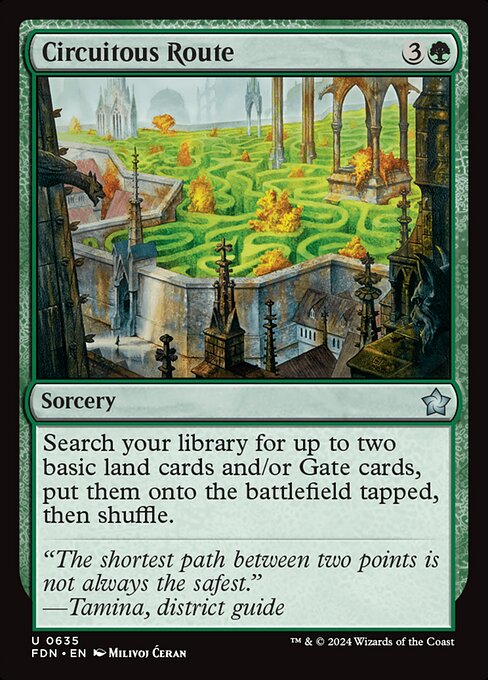 MTG Circuitous Route FDN 635 Starter Collection Nonfoil