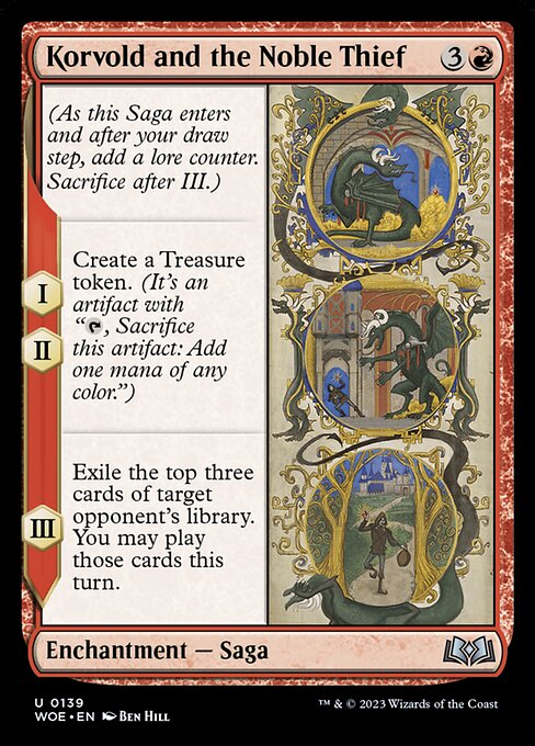 MTG Korvold and the Noble Thief WOE 139 Regular Foil