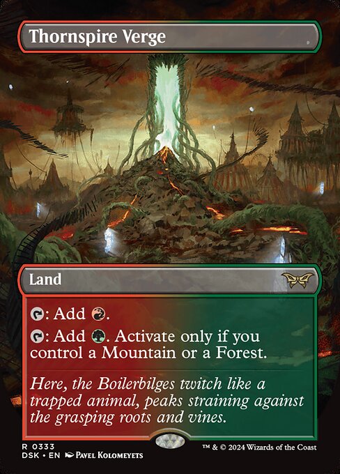 MTG Thornspire Verge DSK 333 Borderless Nonfoil