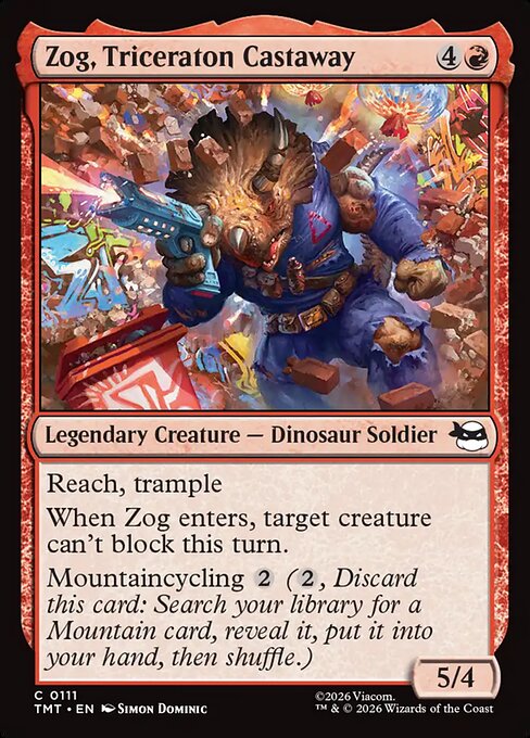 MTG Zog, Triceraton Castaway TMT 111 Regular Foil