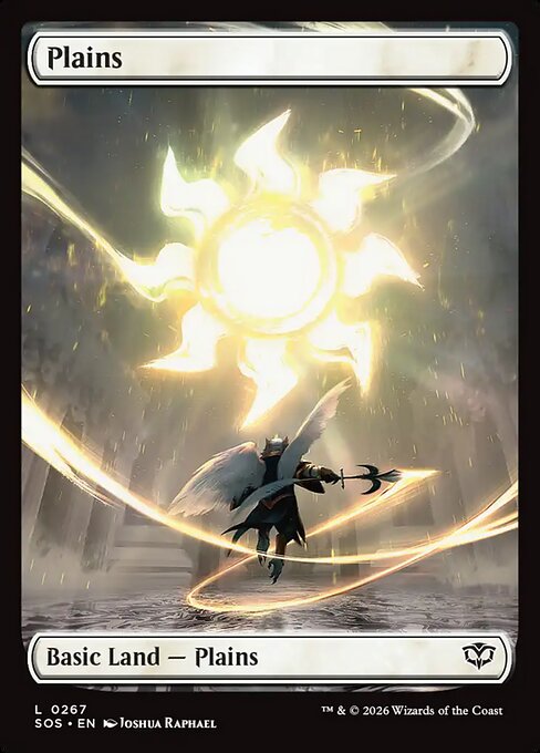 MTG Plains SOS 267 Full Art Land Nonfoil