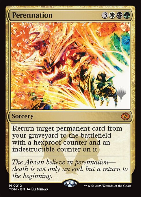 MTG Perennation PTDM 212p Promo Pack Foil