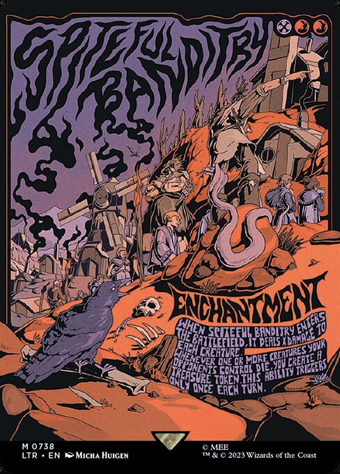 MTG Spiteful Banditry LTR 738 Borderless Poster Nonfoil