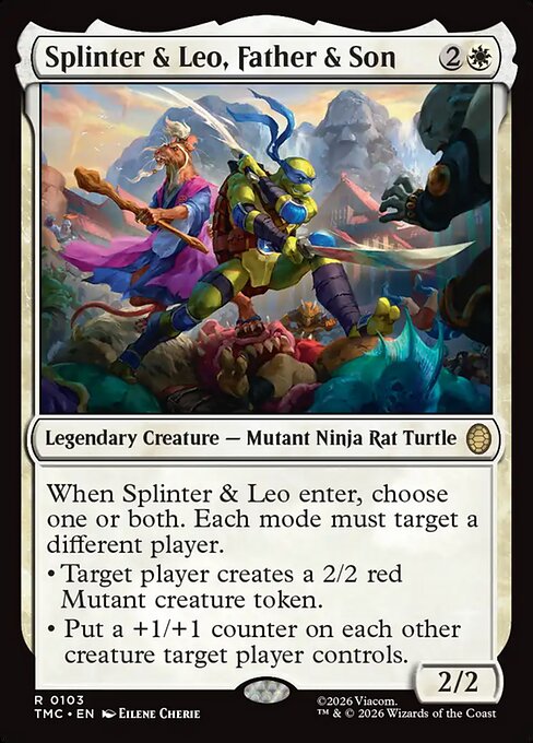 MTG Splinter & Leo, Father & Son TMC 103 Turtle Team-Up Nonfoil