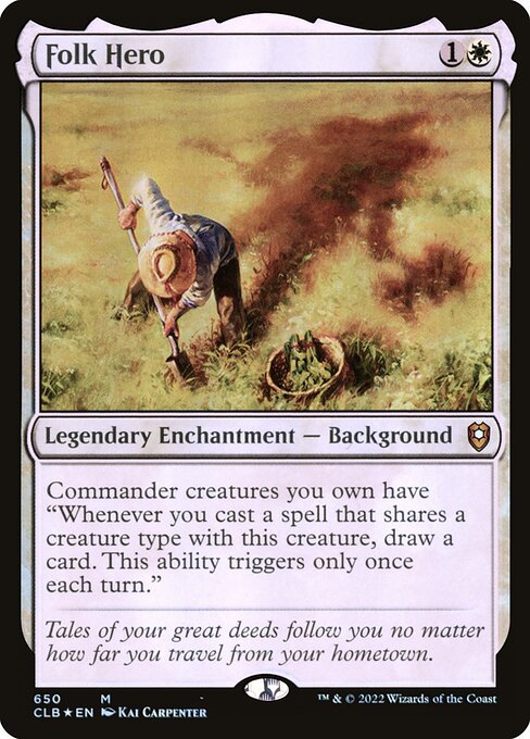 MTG Folk Hero CLB 650 Commander Deck Foil Foil