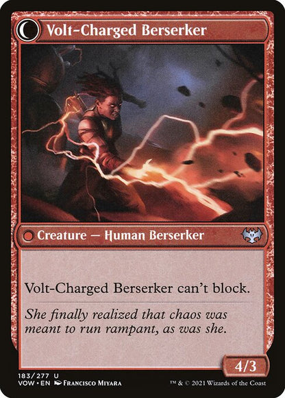 MTG Voltaic Visionary // Volt-Charged Berserker VOW 183 Standard Nonfoil reverse