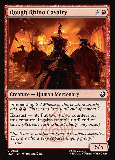 MTG Rough Rhino Cavalry TLA 152 Regular Nonfoil