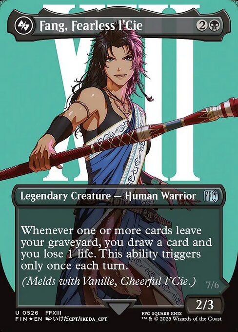 MTG Fang, Fearless l'Cie // Ragnarok, Divine Deliverance FIN 526 Borderless Character Surge Foil