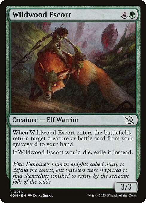 MTG Wildwood Escort MOM 216 Regular Nonfoil