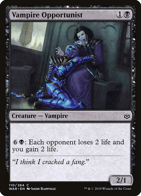 MTG Vampire Opportunist WAR 110 Standard Nonfoil front