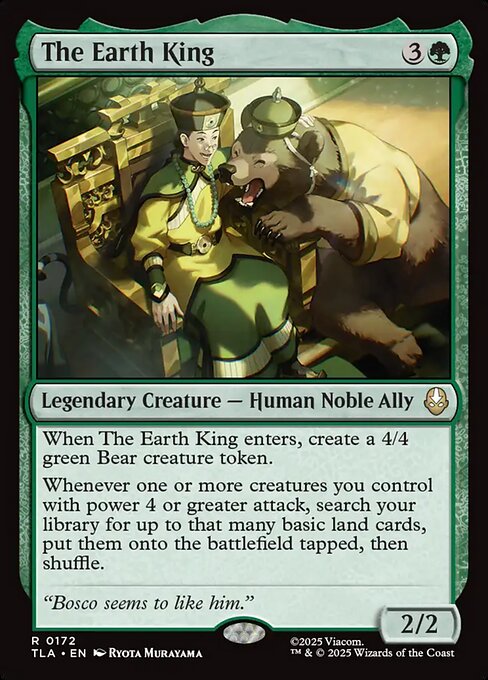 MTG The Earth King TLA 172 Regular Foil