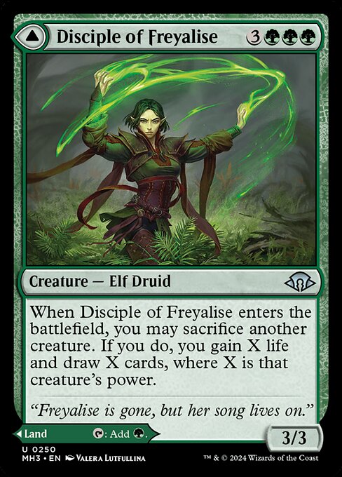 MTG Disciple of Freyalise // Garden of Freyalise MH3 250 Regular Nonfoil