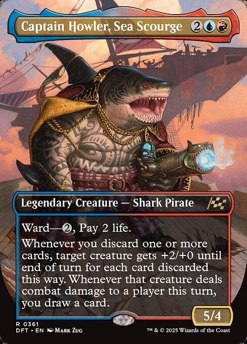 MTG Captain Howler, Sea Scourge DFT 361 Borderless Legendary Nonfoil