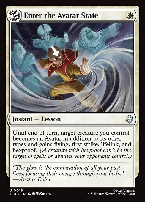 MTG Enter the Avatar State TLA 018 Regular Foil