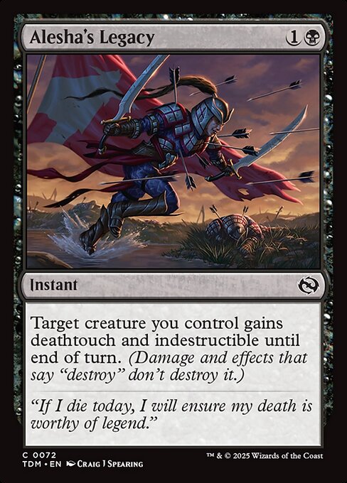 MTG Alesha's Legacy TDM 072 Regular Nonfoil