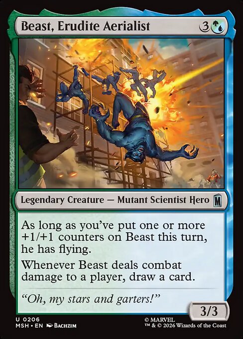 MTG Beast, Erudite Aerialist MSH 206 Regular Nonfoil