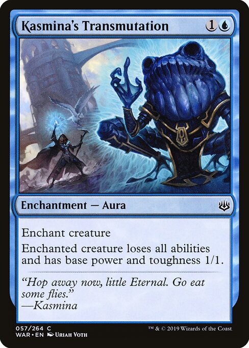 MTG Kasmina's Transmutation WAR 057 Standard Nonfoil front