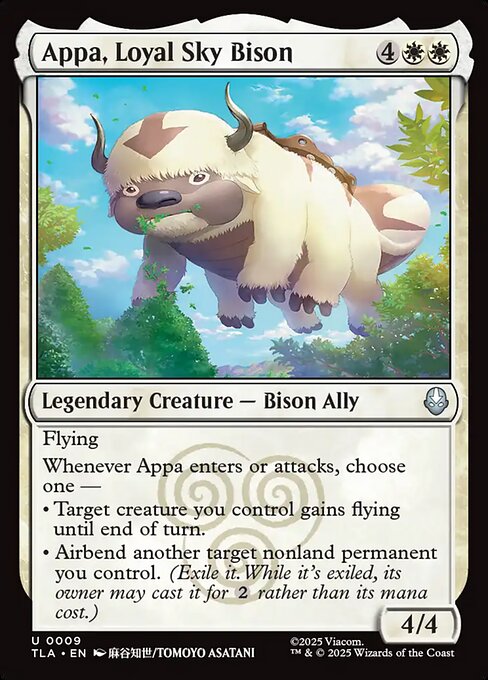 MTG Appa, Loyal Sky Bison TLA 009 Regular Nonfoil