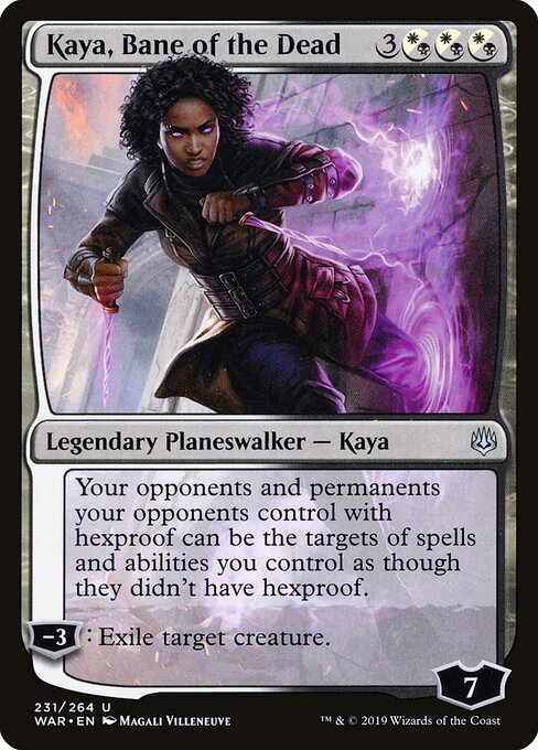 MTG Kaya, Bane of the Dead WAR 231 Standard Foil front