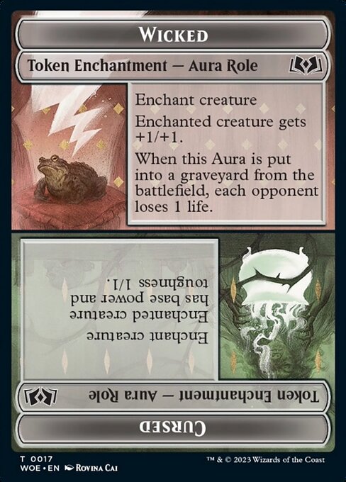 MTG Wicked // Cursed WOE 017 Double-Sided Role Token Foil