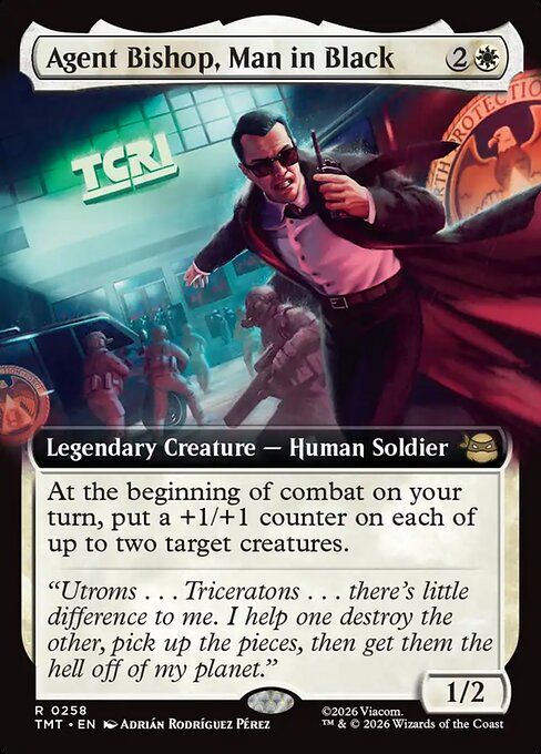 MTG Agent Bishop, Man in Black TMT 258 Extended Art Nonfoil