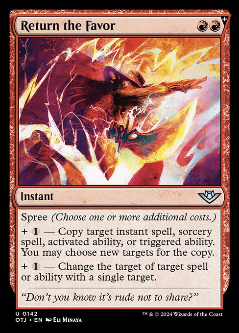 MTG Return the Favor OTJ 142 Regular Foil