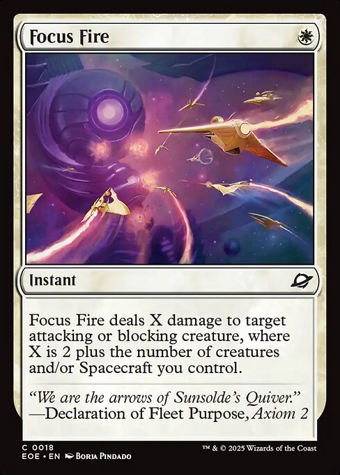 MTG Focus Fire EOE 018 Regular Foil