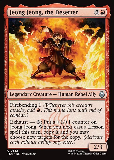 MTG Jeong Jeong, the Deserter TLA 142 Regular Nonfoil