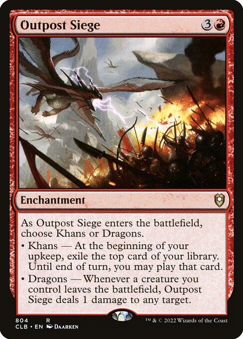 MTG Outpost Siege CLB 804 Commander Deck Nonfoil